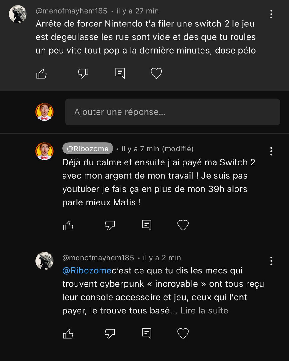 Les haters Switch 2 sachez que je vous fais popo dessus ! Tarés