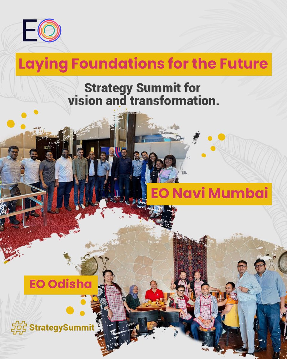 EO Navi Mumbai and EO Odisha hosted their Strategy Summits with clarity at the core and execution in sight.

Both chapters walked away with one thing: a roadmap ready to deliver impact.

#EONaviMumbai #EOOdisha #StrategySummit #EOLeadership #DrivenByPurpose #ClarityInAction