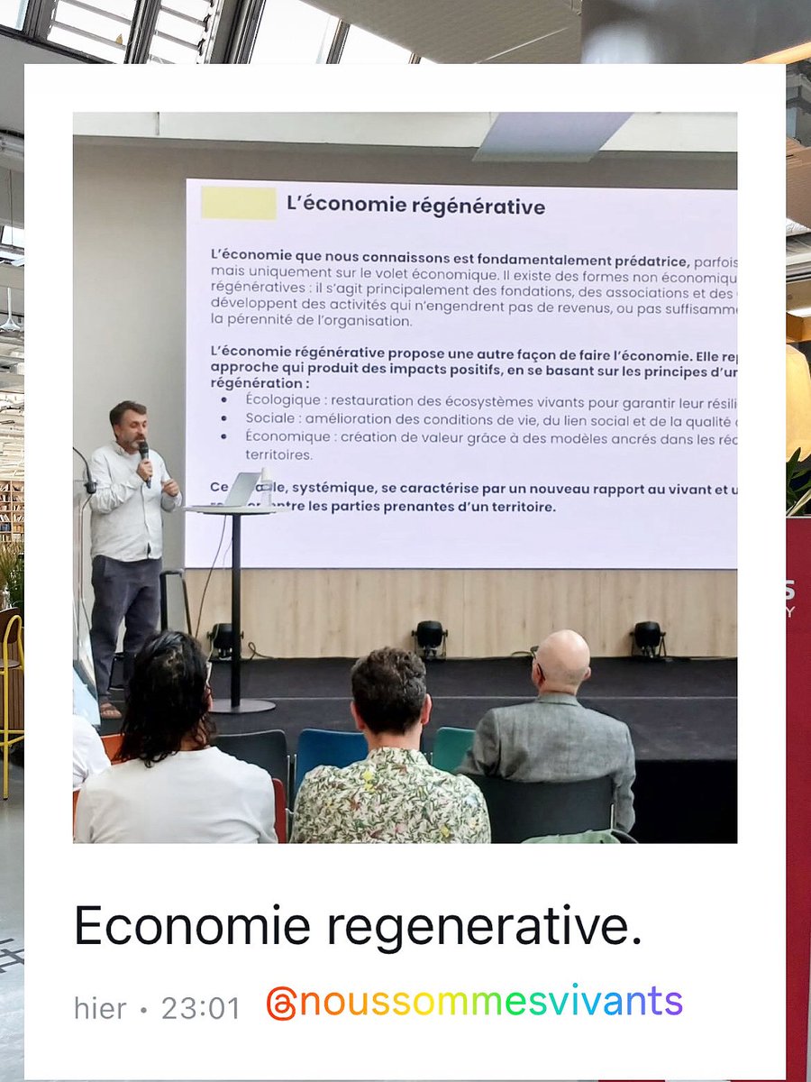 Prise de parole de <a href="/jeremydumont/">jeremy dumont</a> sur l’économie Regenerative dans la ville de Tours.