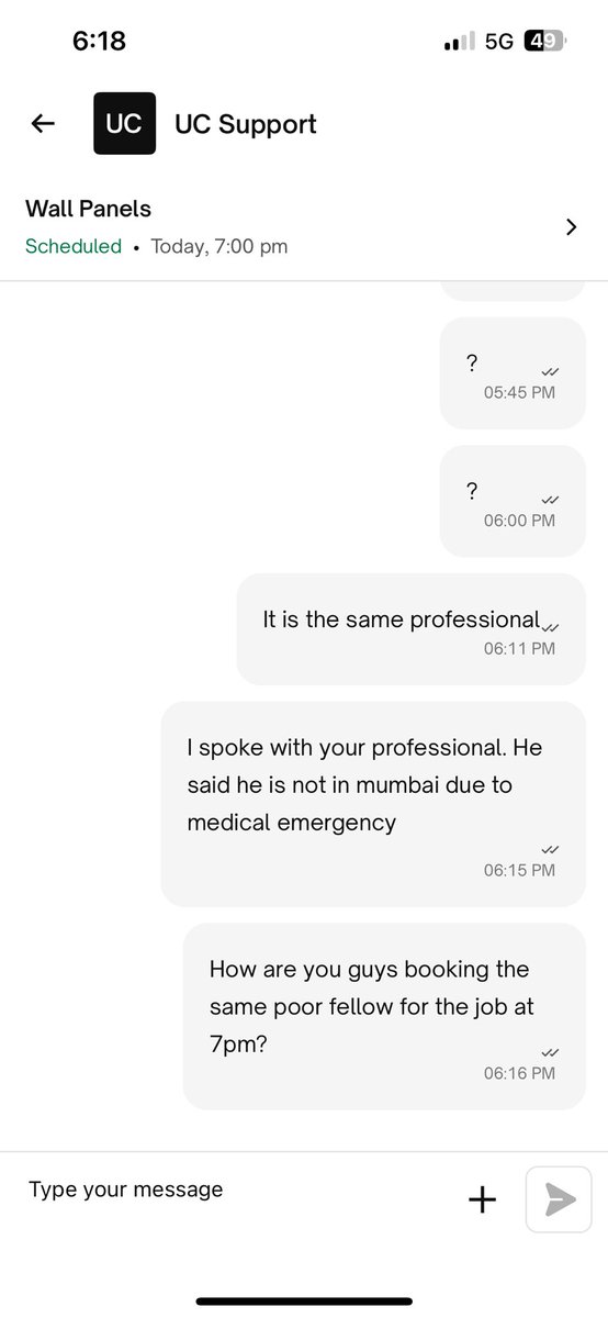 vikram783's tweet photo. @UC_Assist And how is a customer supposed to convey this on your app when your customer care agent ghosts you, doesn’t close the chat at their end so that you can’t start a new help query https://t.co/E0ByZXxgAh