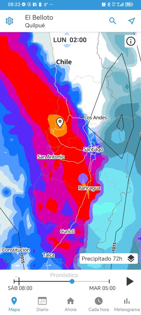 QuilpueMeteo's tweet photo. Se intensifican las previsiones de #lluvia para mañana en toda la región.
Se esperan entre 40 y 55 mm en toda la zona, concentradas en la noche y madrugada.
Vientos rachas entre 50 y 60 km/h en la costa.
⚠️ Precaucion por probabilidad de inundaciones locales.
Atento a reportes. https://t.co/pCSME90X0o