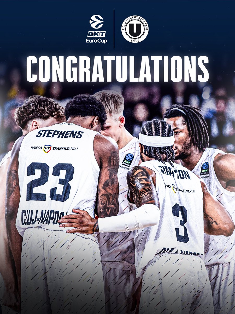 Congratulations to <a href="/UBTCluj/">U-BT Cluj-Napoca</a> for winning the Romanian Basketball League!🇷🇴