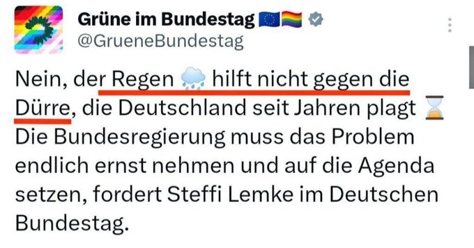 Was würde denn gegen Dürre helfen?