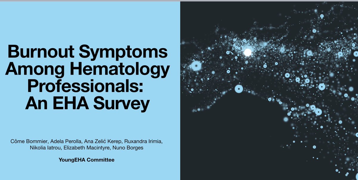 👋 #EHA25 

Today, on behalf of <a href="/young_eha/">YoungEHA</a>, I will present the results of the first burnout survey conducted among hematology professionals. 

Brace yourself. You might be chocked ! 🫣🤯

5pm, Amber hall 3+4.