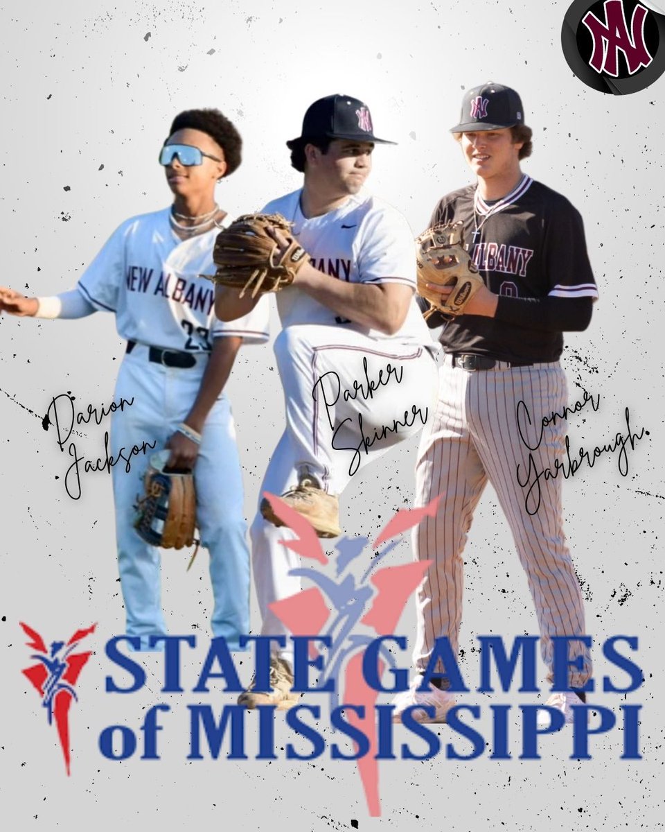 State Games of Mississippi 🐾⚾️
This past week, three of our Bulldogs proudly represented New Albany at the State Games of Mississippi, held at Meridian Community College.

Darion Jackson
Parker Skinner
Connor Yarbrough

These young men were selected to represent District 2,