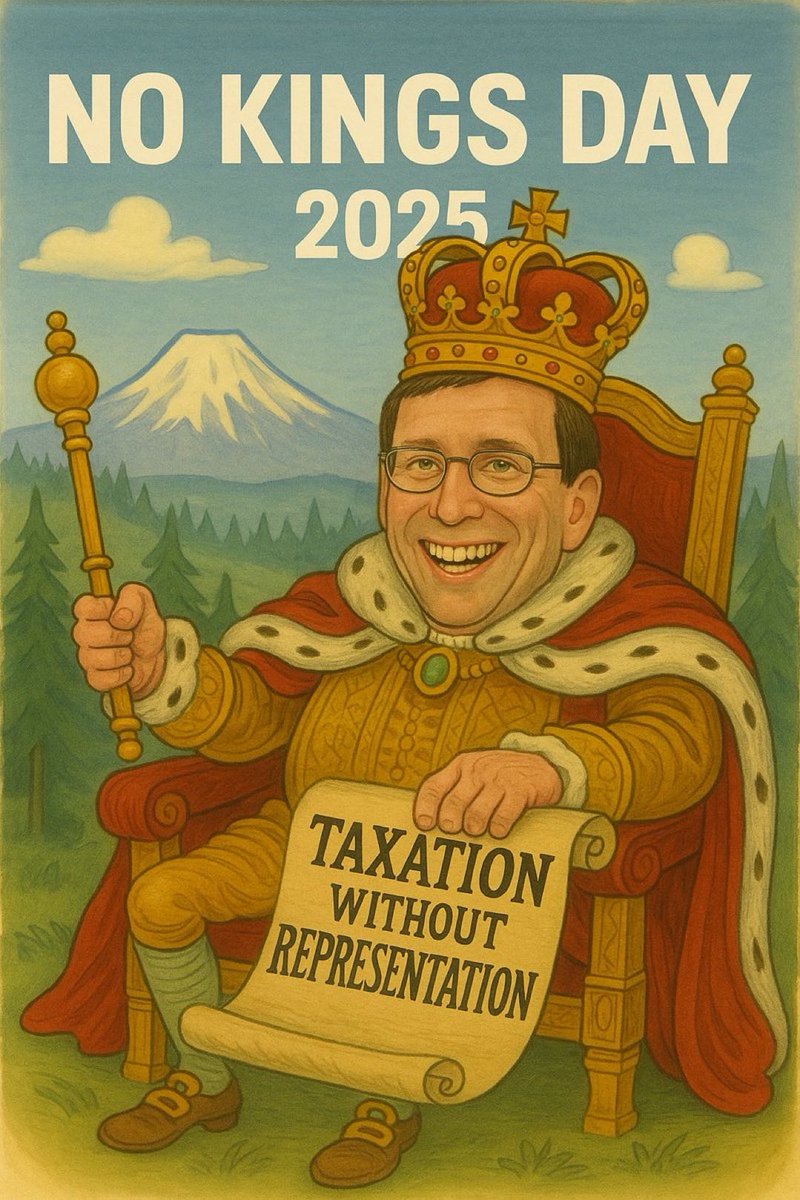 Happy no Kings Day from your esteemed Governor ⁦<a href="/GovBobFerguson/">Governor Bob Ferguson</a>⁩ 😃