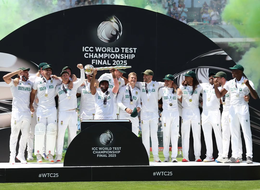 Nilesh M. Kulkarni (@nileshmkulkarni) on Twitter photo An enactment of grit, brilliance, skills, and determination!
Congratulations to @proteasmencsa for clinching the World Test Championship Title, powered by solid team effort and clutch performances from Aiden Markram, <a href="/TembaBavuma/">Temba Bavuma</a>, & <a href="/KagisoRabada25/">Kagiso Rabada</a>.
A special mention to An enactment of grit, brilliance, skills, and determination!
Congratulations to @proteasmencsa for clinching the World Test Championship Title, powered by solid team effort and clutch performances from Aiden Markram, <a href="/TembaBavuma/">Temba Bavuma</a>, & <a href="/KagisoRabada25/">Kagiso Rabada</a>.
A special mention to