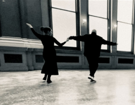 vincentdonofrio's tweet image. Rehearsal of ballroom scene in Season 1 of DD Born Again.
Ayelet Zurer and I sorting what we wanted to do for the dance scene.