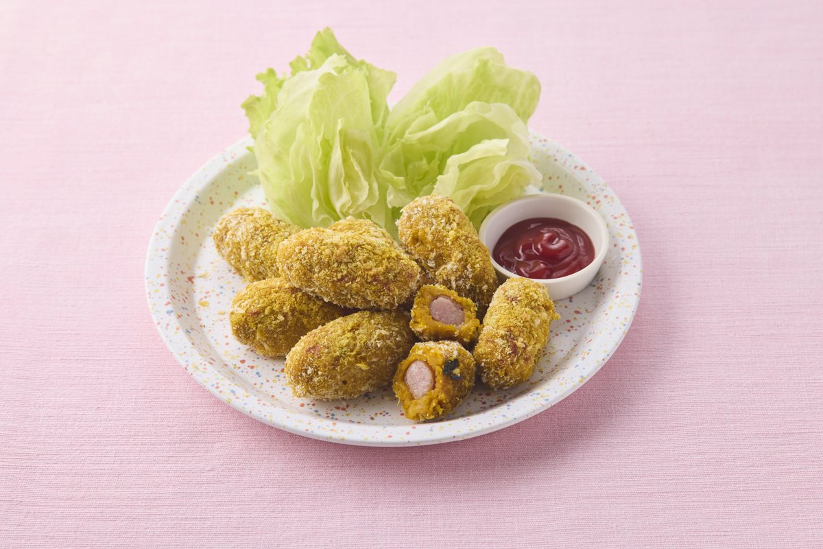 おはようございます✨
本日のおすすめメニューをご紹介致します！

「ソーセージのかぼちゃ包み焼き」
🧡パン粉をまぶして焼きコロッケ風に🧡
#ふれ愛交差点レシピ #いとく

cgc-kitchen365.jp/search/detail/…