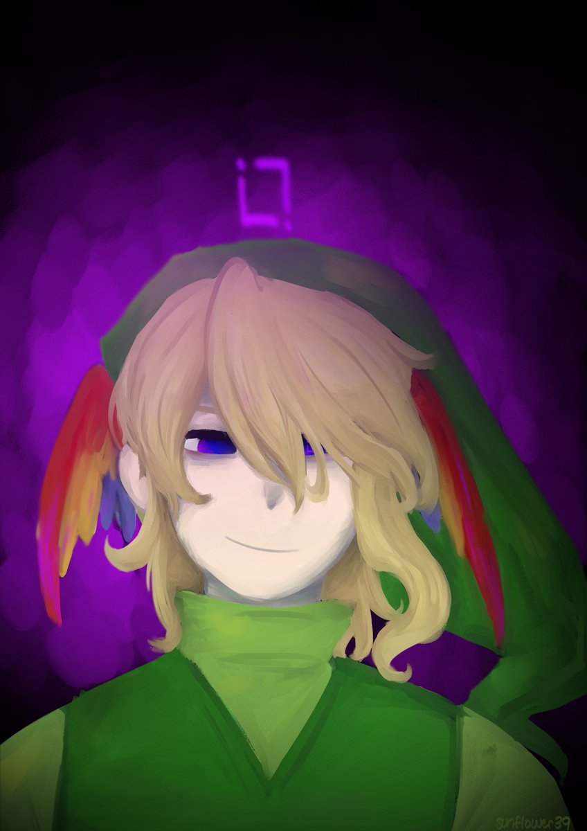 sunflower39__'s tweet image. something something evo something grian before bed. smile :) #grianfanart