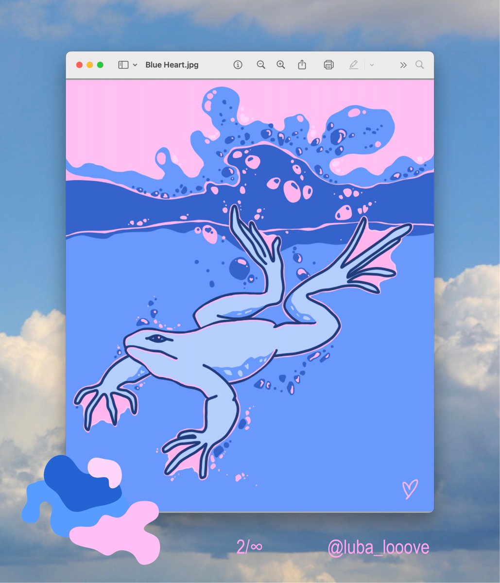 luba_looove's tweet photo. Blue Heart dives deep to cool down 🌊
Try to count everything heart-shaped and stay zen 🫰🏼 @zen_frogs  🐸 https://t.co/NTA1hEQiJ7