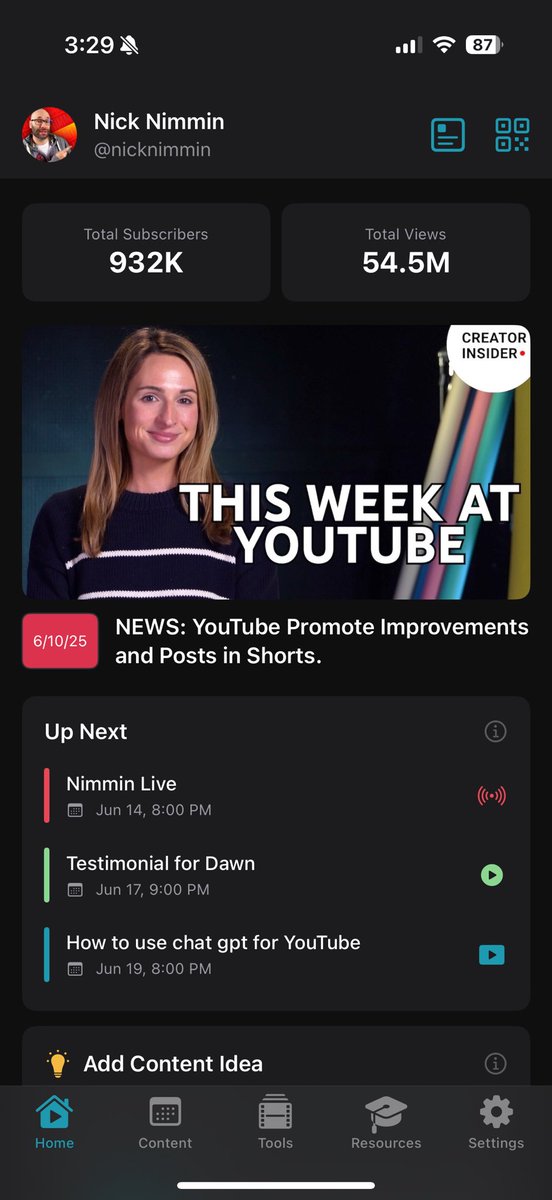 New Creator update just dropped. Made the thumbnail feedback faster and fine tuned it a little more. Removed the header for users who don’t want to connect a Google account. (See top of screenshots). Stats and channel info will only show when connected but connection isn’t