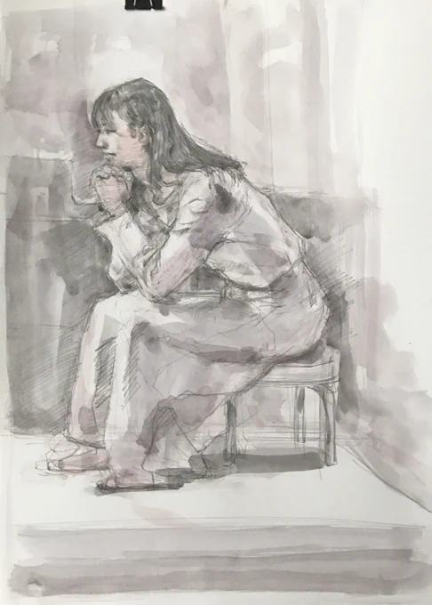 こんなふうに地道に描くことが好きでたまらないのだ。限られた時間の中でちょっと急ぐのがじつによい。こんなことだけを繰り返して一生過ごしたいものじゃよ。