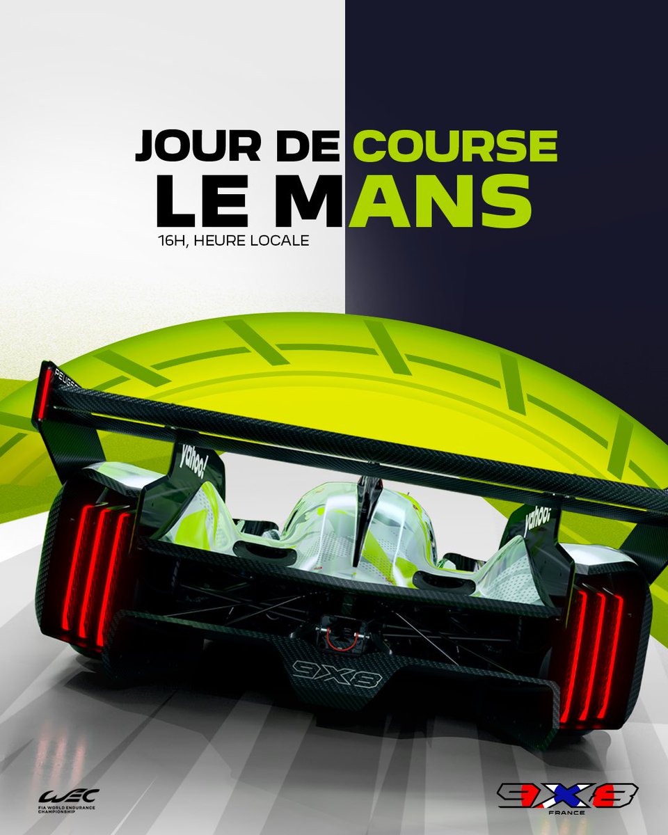 PeugeotFR's tweet photo. Le Mans : l'épreuve commence !
La Team Peugeot TotalEnergies est prête sur la ligne de départ : 24 heures d’endurance pure les attendent !

#LeMans24 #Peugeot9X8 #WEC #SortonsLesGriffes https://t.co/8eCtMkLFNL