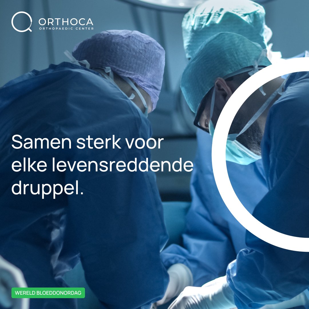 Vandaag is het Wereld Bloeddonordag.
Bij Orthoca danken we alle donoren en roepen we onze collega’s in de zorg op om bloed geven mee onder de aandacht te brengen.

🩸 Elke druppel telt, elke donor maakt het verschil!

#WereldBloeddonordag #Orthoca #BloedGeven