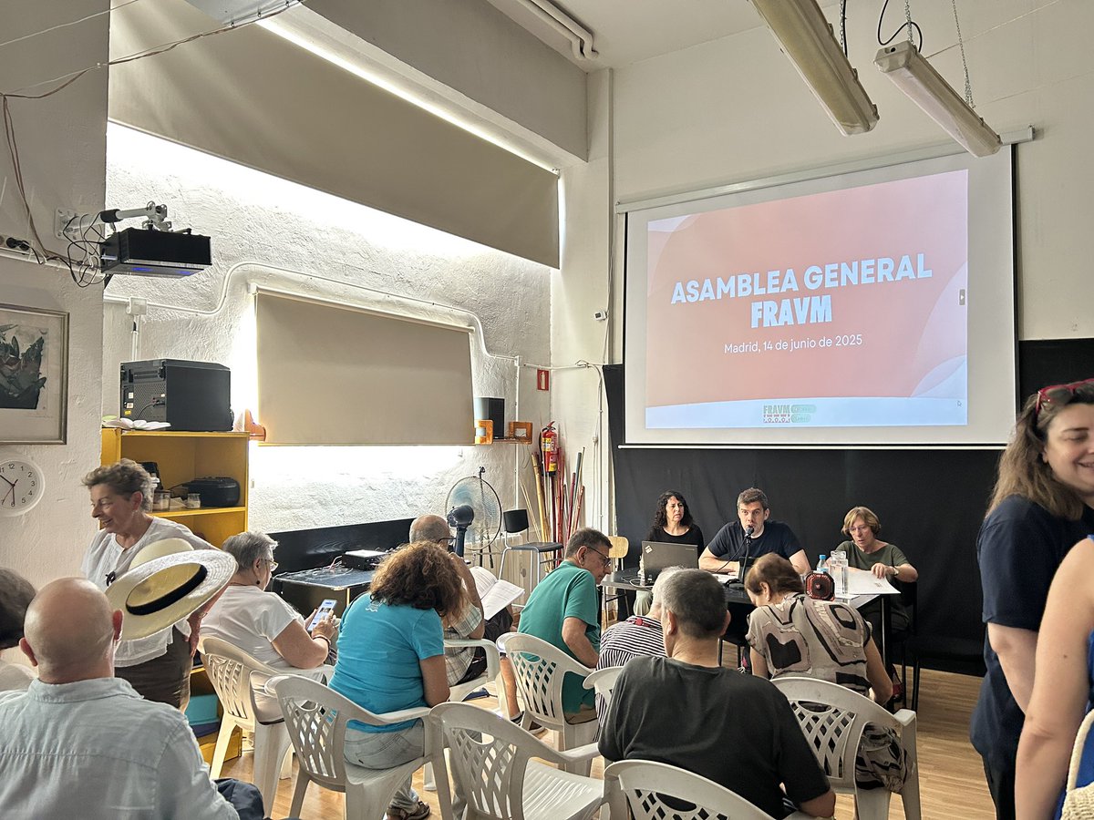 AV 'El Organillo' (@elorganillo) on Twitter photo Arranca la Asamblea General de la <a href="/FRAVM/">🏳️🌈 Federación Vecinal de Madrid</a>, sumando fuerzas con el movimiento vecinal.
💪 #AsambleaFRAV Arranca la Asamblea General de la <a href="/FRAVM/">🏳️🌈 Federación Vecinal de Madrid</a>, sumando fuerzas con el movimiento vecinal.
💪 #AsambleaFRAV