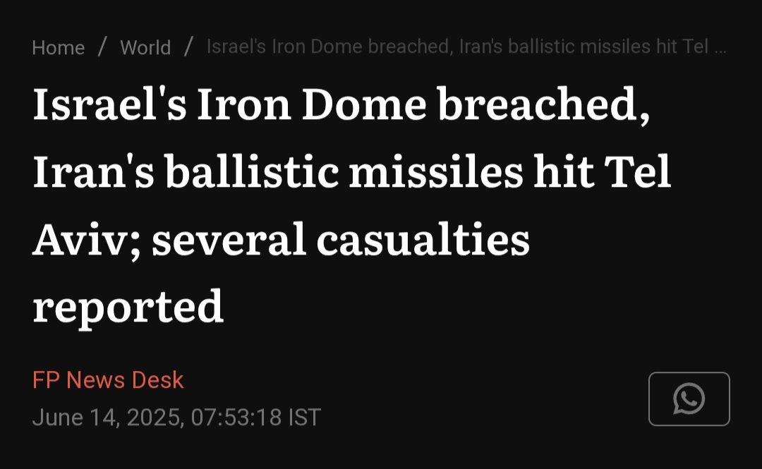 TSaukur's tweet image. Those who say- WHY INDIA DIDN&apos;T FINISH OFF PAKISTAN? 👇🏻

Iran&apos;s missiles did breach 🇮🇱&apos;s iron dome &amp;amp; hit Tel Aviv, Despite Israel being the most powerful in defence.

This could have been somewhere in India had escalations taken place with Pak. 1/3 🧵

(Pic of Tel Aviv)