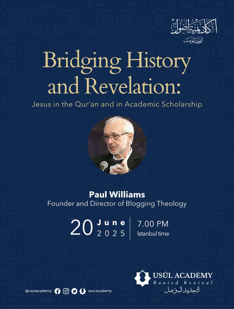 Join us for an Usul Talks with Paul Williams <a href="/freemonotheist/">Paul Williams</a> on Friday, June 20th at 7pm Istanbul time.

Register here: us06web.zoom.us/meeting/regist…