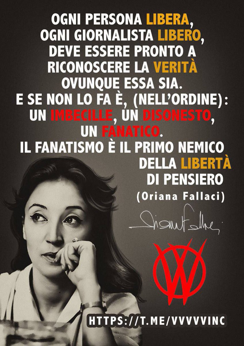 ASCOLTA E CONDIVIDI
youtu.be/IO8lcIL2wlo?si…
 
LA LIBERTÀ DI STAMPA È MORTA INSIEME ALLA DEMOCRAZIA PER IMPORRE UN PENSIERO UNICO, CON IL FINE DI PROPAGANDARE FALSITÀ  AL SERVIZIO DI UN SISTEMA CRIMINALE KE CI VUOLE SCHIAVI O MORTI.

👉CERCA 
t.me/+lhoMU8zCHpdhZ…