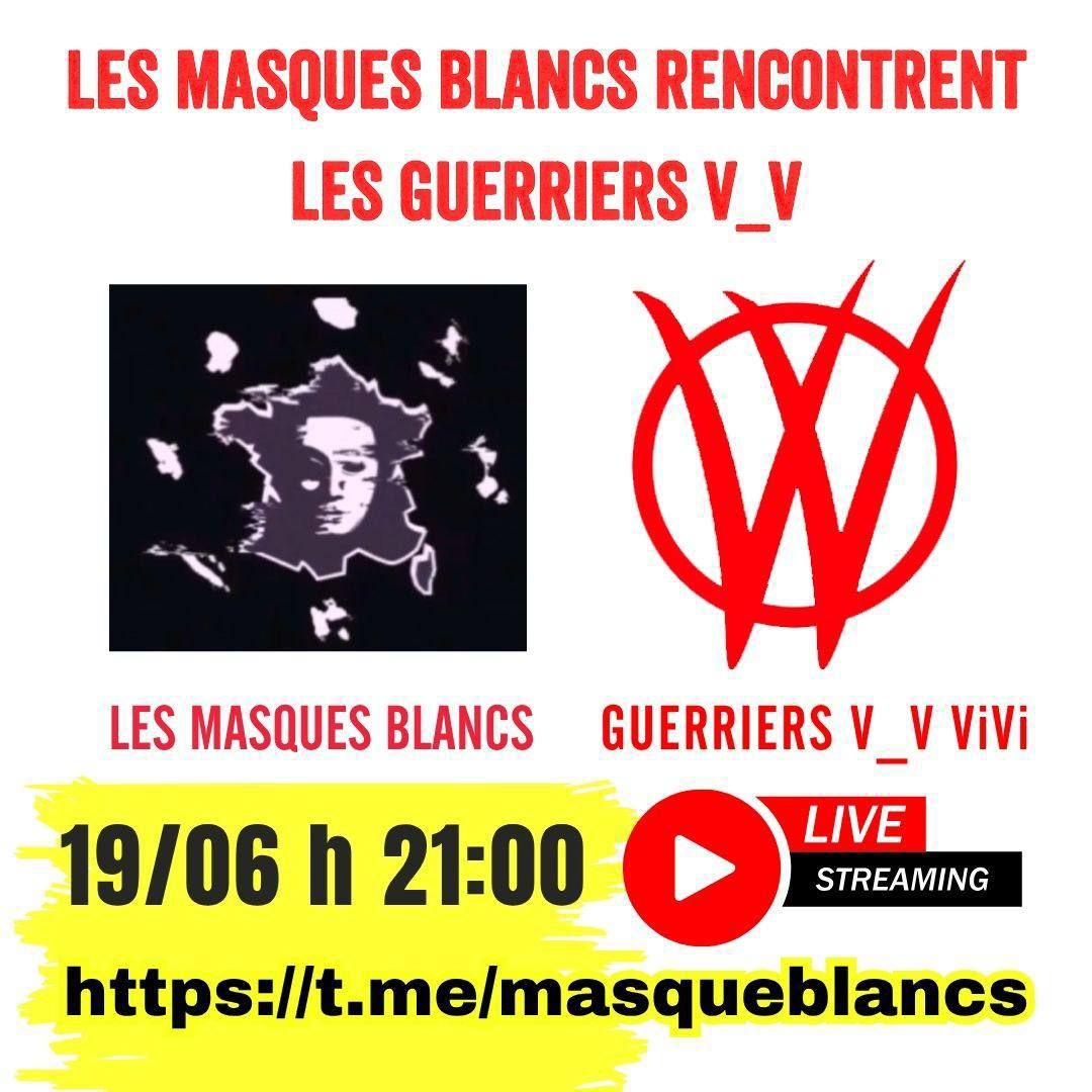 ‼️✌️🚀🔥💯 🔵⚪🔴 ‼️✌️🚀🔥💯

 LIVE STREAM
    🇨🇵 JEUDI 19 JUIN 
GIOVEDÌ 19 GIUGNO 🔴

🕘 ALLE  0RE  21:00 🕘  

👉 C0N TRADUZl0NE SIMULTANEA IN ITALIAN0
                 
Per ascoltare la Live
👇👇👇
t.me/masqueblancs

👉🏻CERCA TELEGRAM 
#V_V
t.me/+lhoMU8zCHpdhZ…