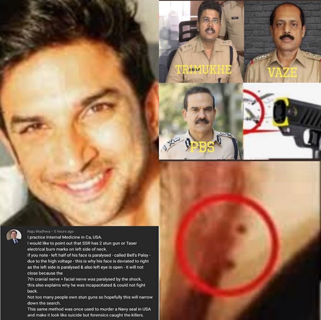 ๐ ๐ ยป๐ง๐จ๐ญ_๐_๐๐จ๐ญ ยป (@yasmin2186) on Twitter photo WHO had access to the STUN GUN used on SSR?
A Cop?
A young politician?
A real estate entrepreneur?
A famous celebrity's bodyguard?
Why was stun gun angle not investigated? Shame on you <a href="/CBIHeadquarters/">Central Bureau of Investigation (India)</a> ๐ฆ
#JusticeForSushantSinghRajput
5years Of Injustice To Sushant WHO had access to the STUN GUN used on SSR?
A Cop?
A young politician?
A real estate entrepreneur?
A famous celebrity's bodyguard?
Why was stun gun angle not investigated? Shame on you <a href="/CBIHeadquarters/">Central Bureau of Investigation (India)</a> ๐ฆ
#JusticeForSushantSinghRajput
5years Of Injustice To Sushant