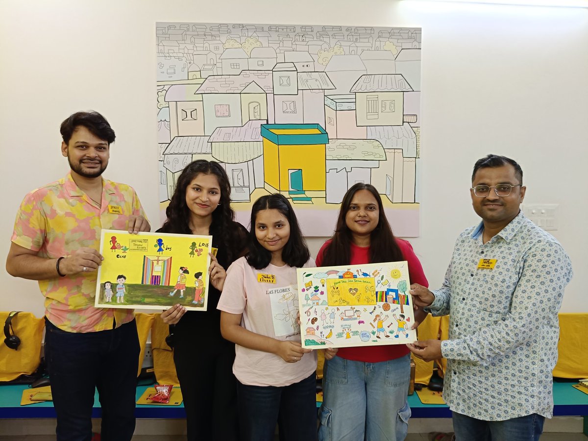 SarthakNGO's tweet photo. From “Girls Can Dunk Too” to “Not Just Literacy – Education That Heals”, every brushstroke, crayon mark, and splash of colour reflected deep understanding, lived experience, and collective hope. https://t.co/osYfKykXHC