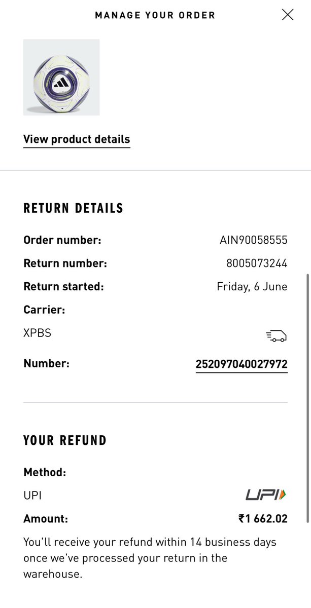 SAHIILZ's tweet photo. Utterly Disappointed, my Return products was picked up about a week ago and still haven’t received a Refund! Such a shame for huge brand! @AdidasIndia #AdidasIndia https://t.co/BtOcFw5Xcn