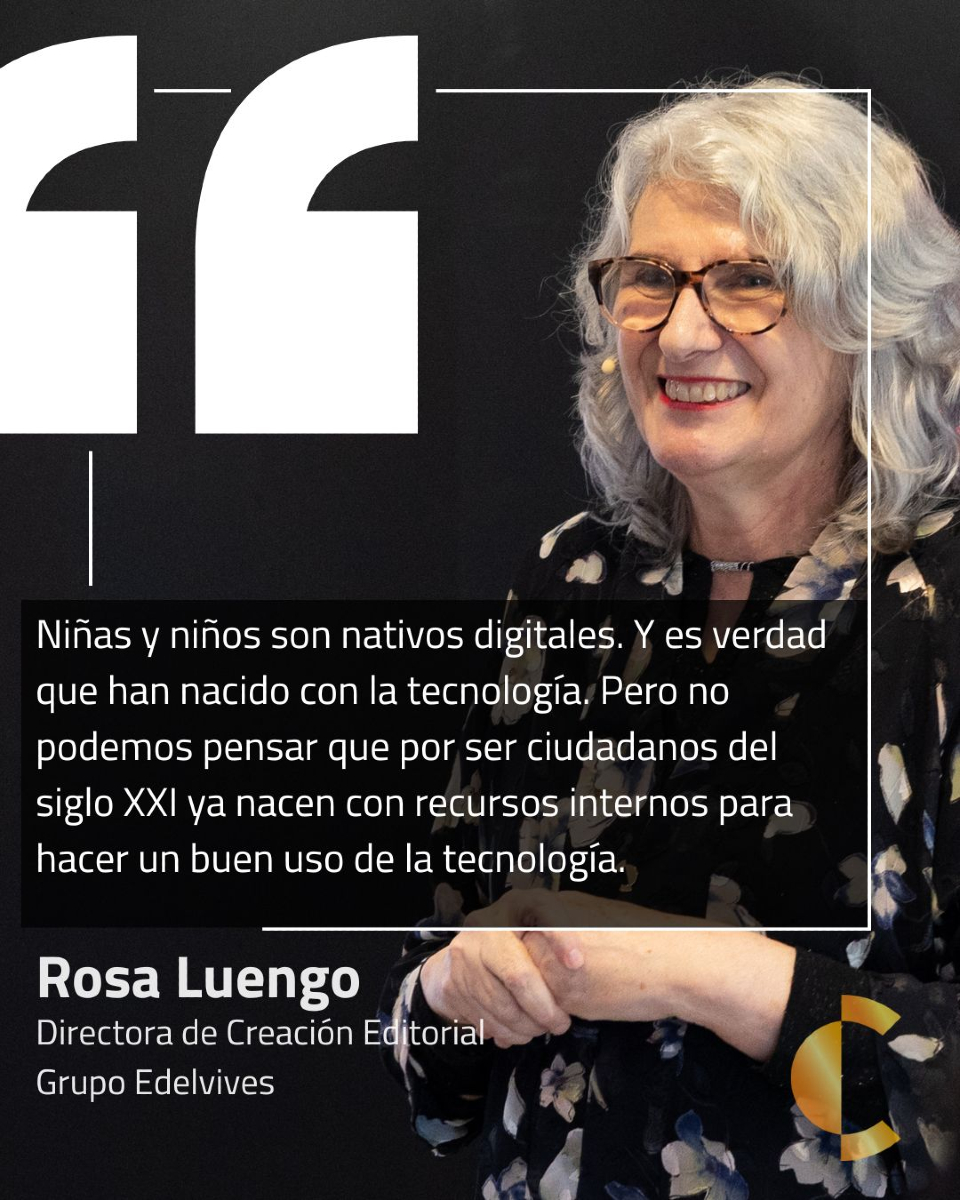 "Niñas y niños son nativos digitales, pero eso no garantiza que sepan hacer un buen uso de la tecnología."
— Rosa Luengo, en #EdelvivesCollection

📌 Seguimos compartiendo ideas clave sobre tecnología en el aula. ¡No te lo pierdas!

Edelvives #TecnologíaConSentido