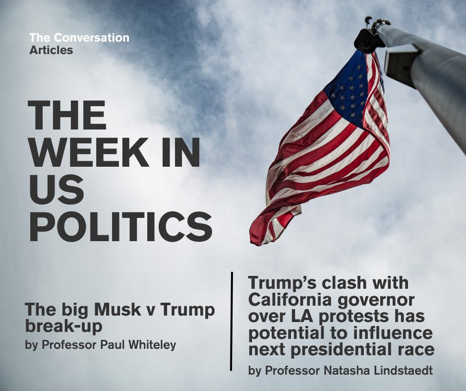 University of Essex (@uni_of_essex) on Twitter photo This weekend, catch up on a turbulent week in US politics with experts from <a href="/uniessexgovt/">Government @ Essex</a>:
Discover if Trump’s handling of the LA protests could influence the next presidential race: brnw.ch/21wToDa
And explore the Musk v Trump break-up:
brnw.ch/21wToD9 This weekend, catch up on a turbulent week in US politics with experts from <a href="/uniessexgovt/">Government @ Essex</a>:
Discover if Trump’s handling of the LA protests could influence the next presidential race: brnw.ch/21wToDa
And explore the Musk v Trump break-up:
brnw.ch/21wToD9