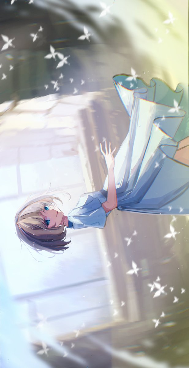 #イラスト 
#digitalart 
「向こう」

背景めっちゃ頑張ったけど
完成イラストだけを見るとそんなわからんな。。。。