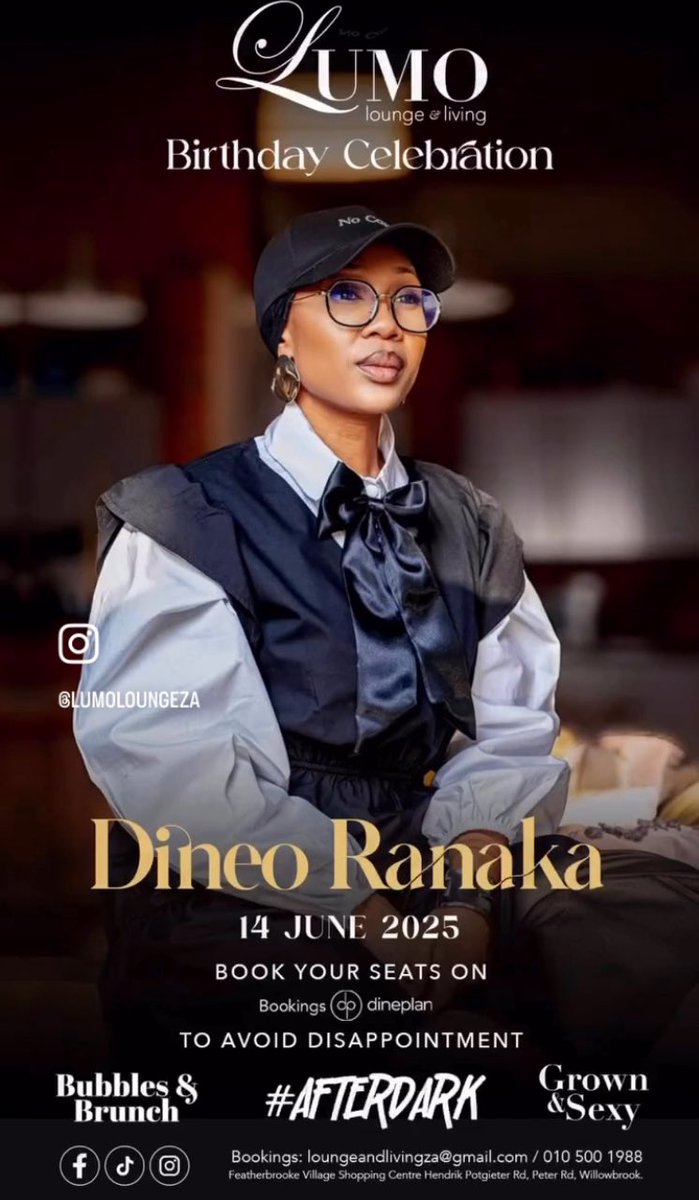 DonThiza's tweet photo. Sinje kuleWeekend
๐ 14th June
๐Lumo Lounge (Ruimsig)
โฐ 14:00
#Lumosbirthdaycelebration
๐ 15th June
๐ @GrooveOnAvenue (Mofolo)
โฐ15:30 - 16:30
#Letsgetfunky
๐15th June
๐Vimbs Lounge
โฐ 17:00- 18:00
#Wine&Potjie https://t.co/hMBT45huli
