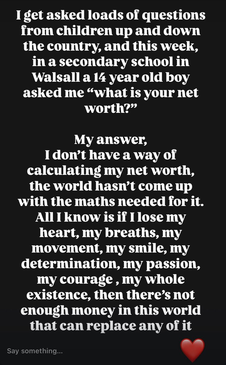 A 14 year old boy asked me a question at a school this week……..