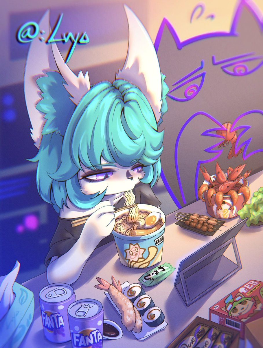 Vex's midnight snack.🍲🍣🍢🍤
#Vex  #LeagueOfLegends #LeagueOfLegendsArt