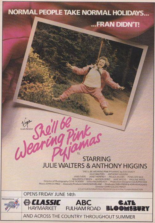 Forty years ago today in London cinemas, Julie Walters was wearing pink pyjamas... #ShellBeWearingPinkPyjamas #1980s #film #films #JulieWalters #AnthonyHiggins #JohnGoldschmidt