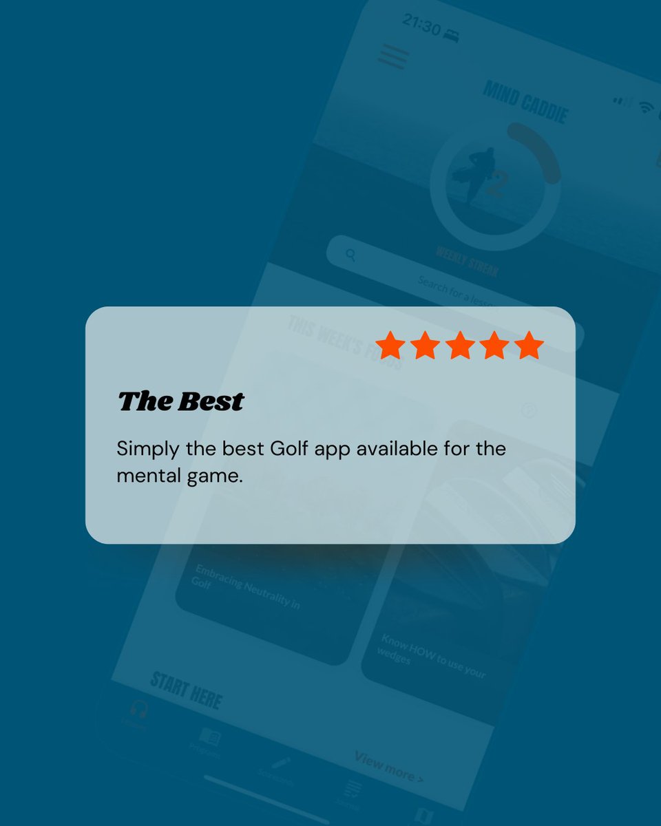 Thank you for another  5* app store review  
#mentalgolf #mindgolf #karlmorris #mindcaddie #golfpsychologist