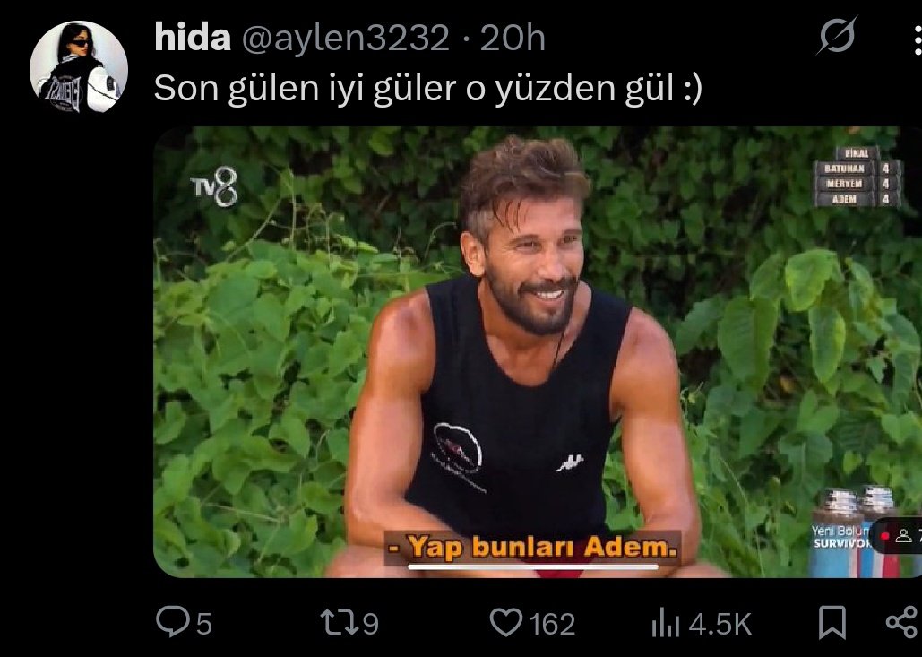 Son gülen iyi güler o yüzden SEN AĞLAYABİLİRSİN :)