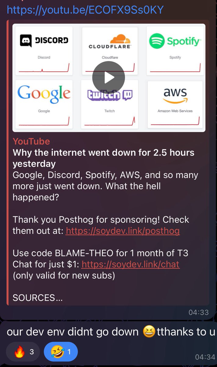 🚨 While half the internet took a nap! AWS, GCP, Cloudflare all down…

💥 3mera’s infra didn’t flinch. Why? They run on our dStack at <a href="/aleph_im/">Aleph Cloud</a> aleph.cloud

No SPOF. Just pure uptime.

📦 Dev env solid. Even during a global outage. Not bad, right? 😎