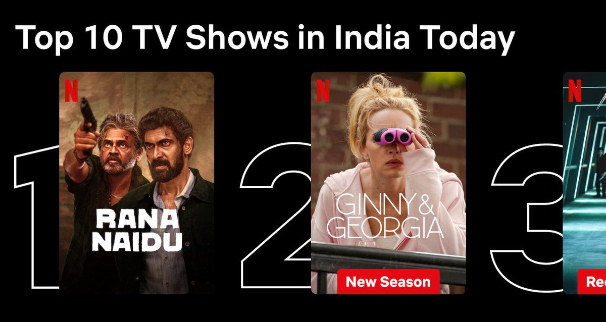 And were at the top!! Thank you for the binges ;) #RanaNaidu2