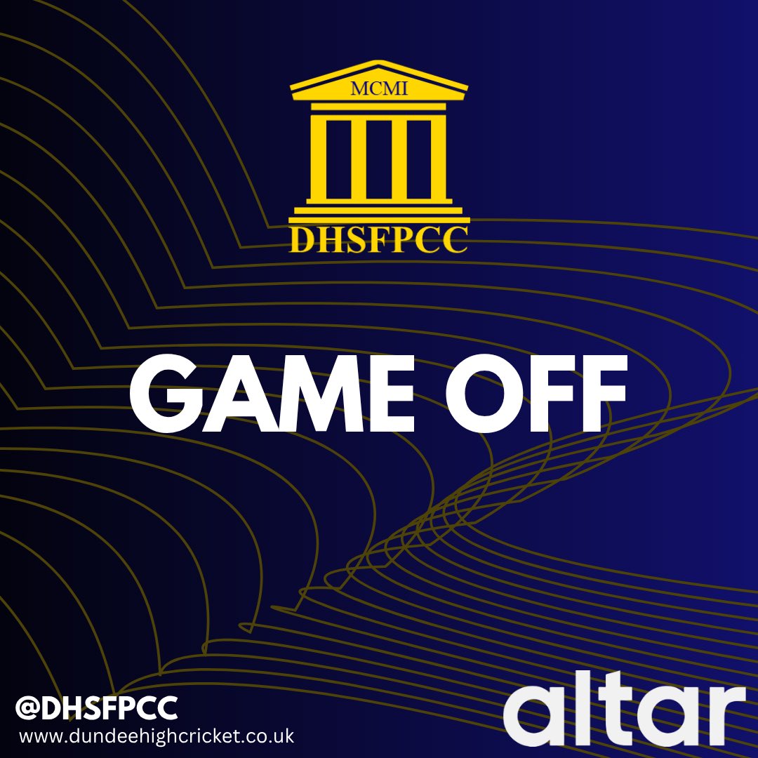 ❌ Both todays 1st and 2nd XI games are off due to the weather 🌧️

#CODH