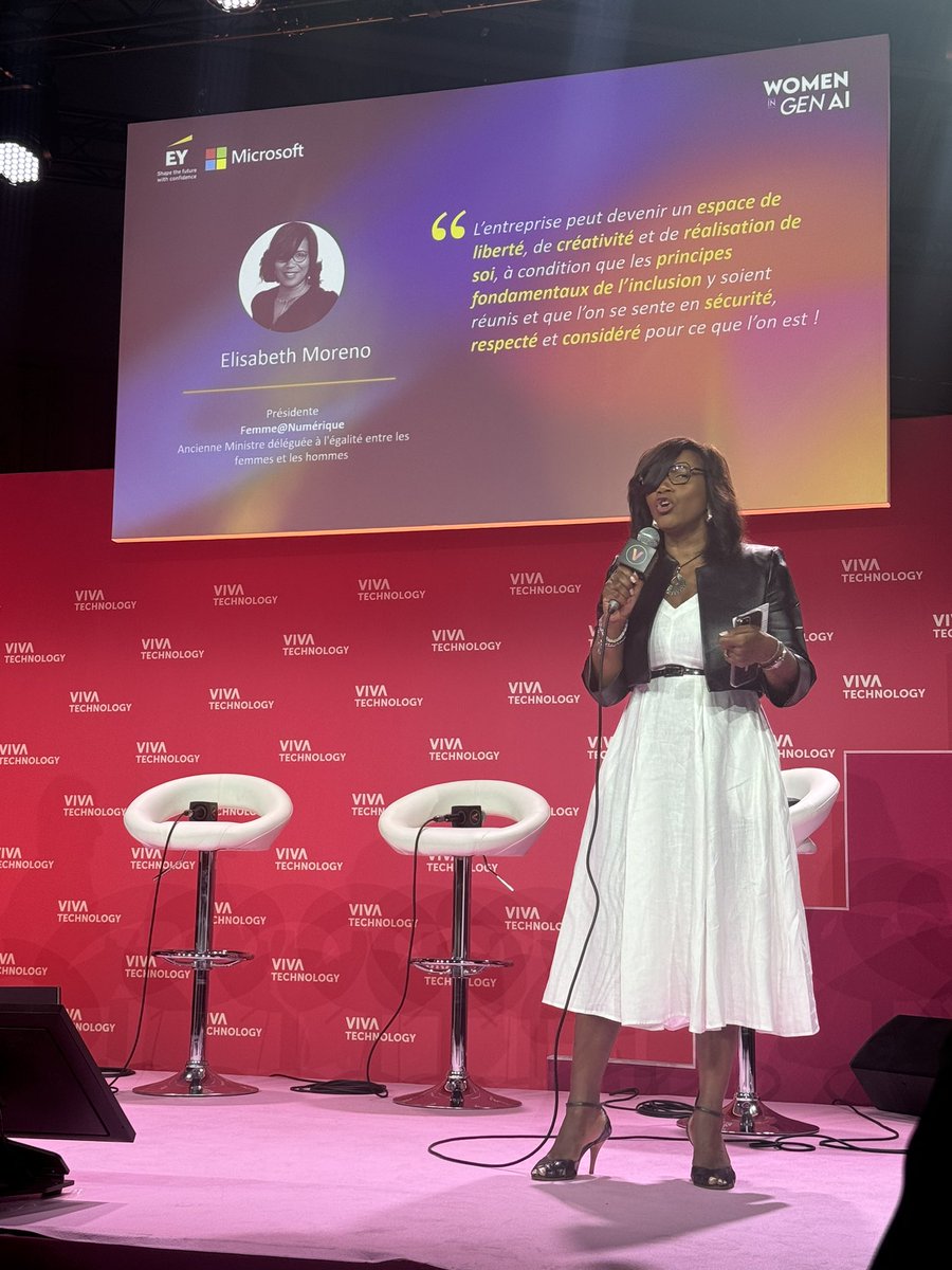 BeatriceGHER's tweet photo. « les femmes ont une place à prendre dans l’AI »
Well said @1ElisaMoreno @VivaTech https://t.co/ETiSTCqvgI