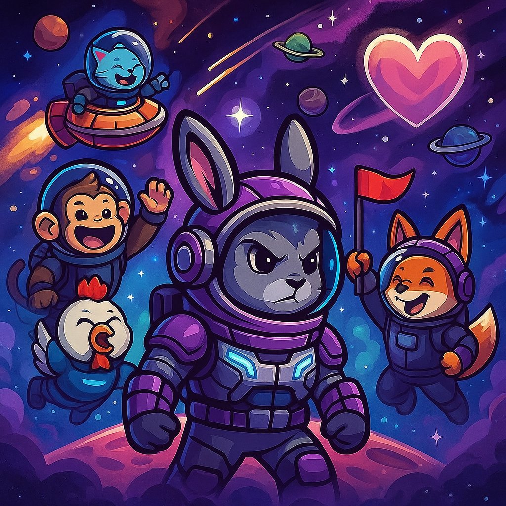 AstroBunny_X's tweet photo. Astrobunny and his crew are taking over the galaxyβone mission at a time. ππ
#Astrobunny #SpaceAdventure #MemeCrew #ToTheMoon https://t.co/AOIXMfSy04