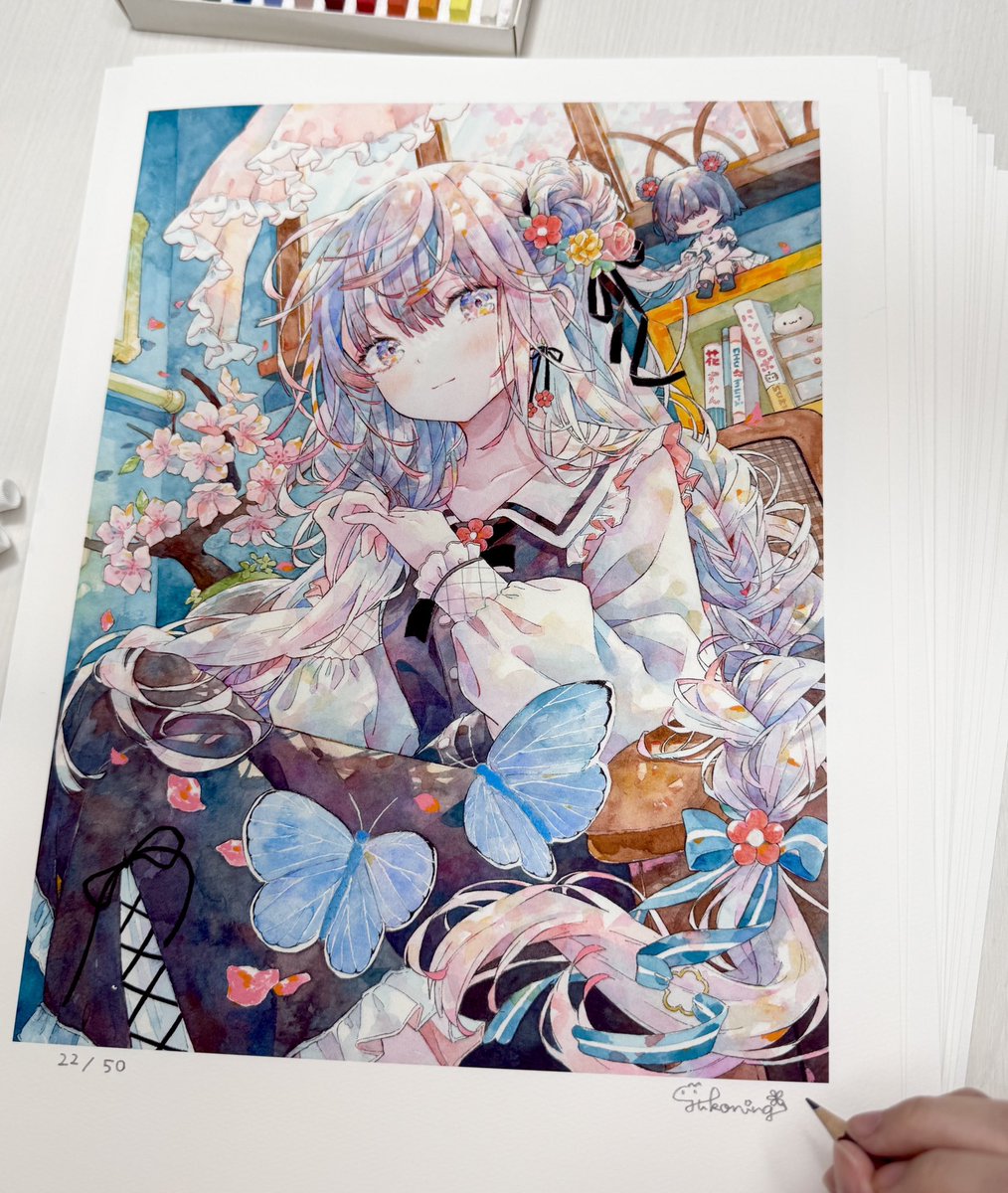 【匿名配送】優子鈴　花結　複製原画　直筆サイン入り　おまけあり 匿名配送】優子鈴 花結 複製原画 直筆サイン入り 匿名配送】優子鈴 花