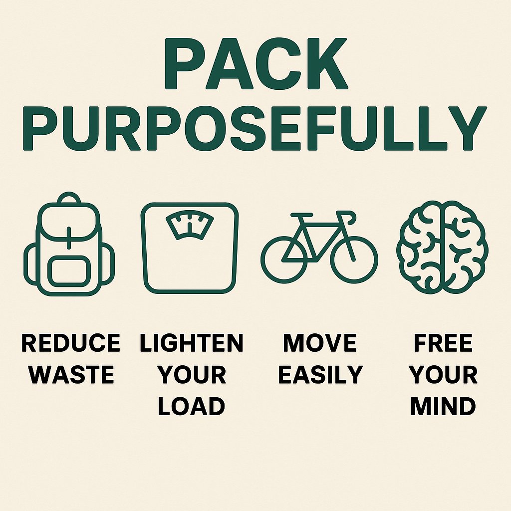 #PackPurposefully and experience the positive impact on the waste you leave, how light you feel, how easily you can move, and freeing your mind. You go! #TravelLightNL