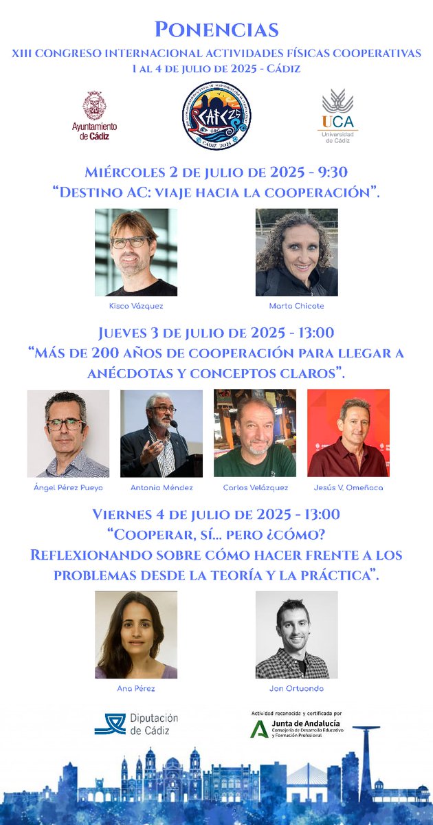 CongresoAFC2025 (@cafc2025) on Twitter photo ENTRAMOS EN LA RECTA FINAL‼️
QUEDAN 17 DÍAS‼️
Hoy toca presentaros ya por fin las ponencias y ponentes del <a href="/CAfc2025/">CongresoAFC2025</a>
Las dos primeras serán en el Aula Magna de la facultad de <a href="/filyletras_uca/">filosofiayletras_uca</a> y la última en un sitio mágico: El Teatro del Titere de la Tía Norica <a href="/Cadiz_es/">Ayuntamiento de Cádiz</a>
🎲 ENTRAMOS EN LA RECTA FINAL‼️
QUEDAN 17 DÍAS‼️
Hoy toca presentaros ya por fin las ponencias y ponentes del <a href="/CAfc2025/">CongresoAFC2025</a>
Las dos primeras serán en el Aula Magna de la facultad de <a href="/filyletras_uca/">filosofiayletras_uca</a> y la última en un sitio mágico: El Teatro del Titere de la Tía Norica <a href="/Cadiz_es/">Ayuntamiento de Cádiz</a>
🎲