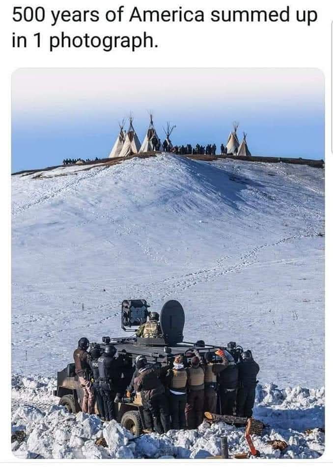 "The military has never been used against citizens!" It only matters when it happens to them! 
#StandRock2016