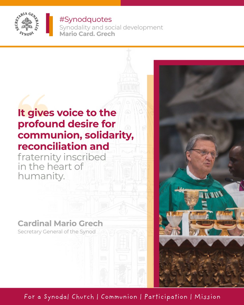 #synodquote This #proclamation of the Church becomes ever more urgent in a world where globalisation has made men closer but not brothers. 
- Mario Card. Grech, @ RESEARCH AND TRAINING FOR A SYNODAL AND ENTREPRENEURIAL MORAL CONSCIENCE, Pontifical Institute Alphonsian Academy.