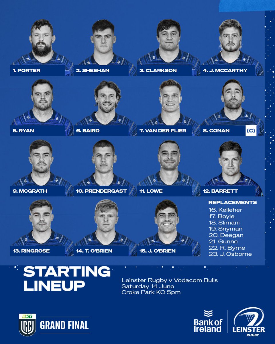 leinsterrugby's tweet photo. 🚨 Squad Update: unfortunately Jamison Gibson-Park has been ruled out this morning. Best of luck to Luke McGrath who starts and Academy scrum-half Fintan Gunne named on the bench.

#LEIvBUL #NeverLessThanEverything https://t.co/uxTKav1Lc0