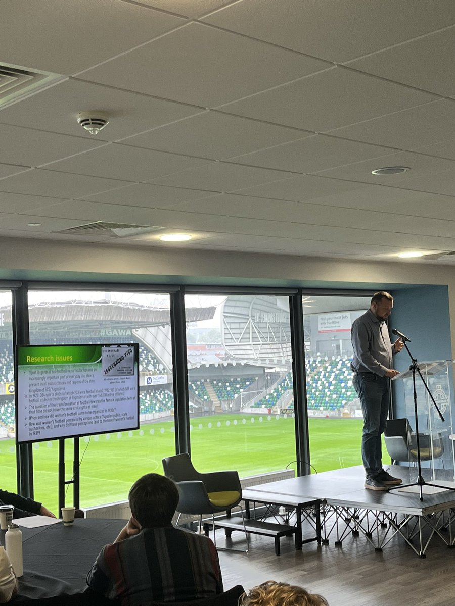 Up next in session 2 of #footycon25 that covers Women’s football, we have again gone international with Stipica Grgić giving us a very short history of women’s football in the former kingdom of Yugoslavia