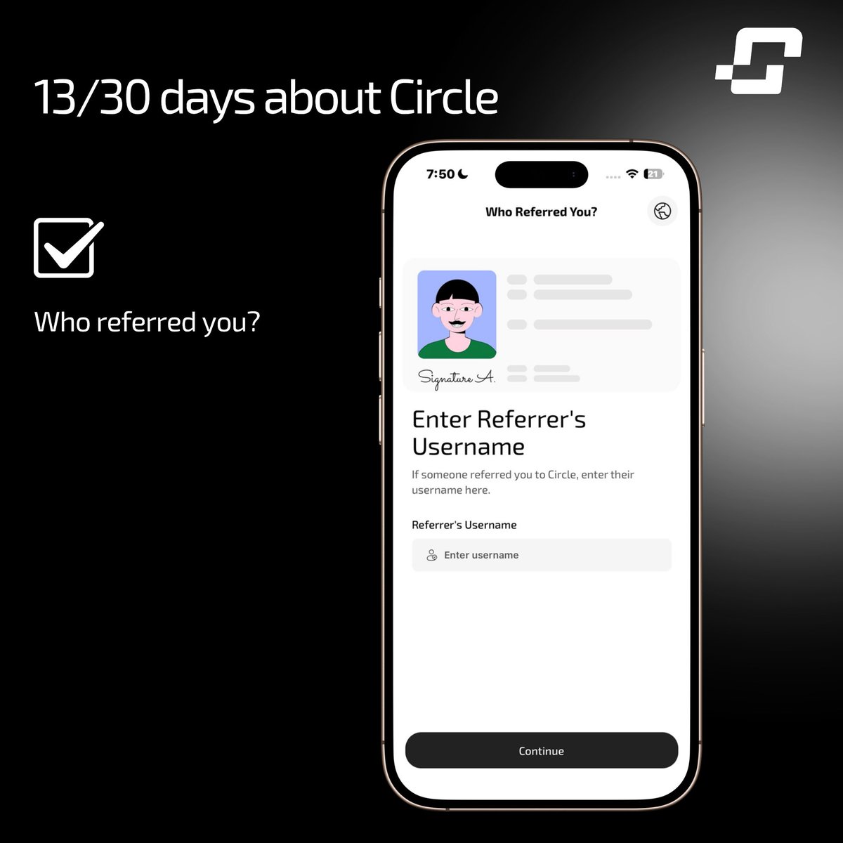 Day 13/30 of <a href="/CirclebyCelia/">Circle</a> Features! 

Today, we’re introducing the “Who Referred You?” feature. Enter your referrer’s username to give credit and unlock referral benefits on Circle! 👥 The Circle app is coming soon to iOS 📱 and Android 🤖.