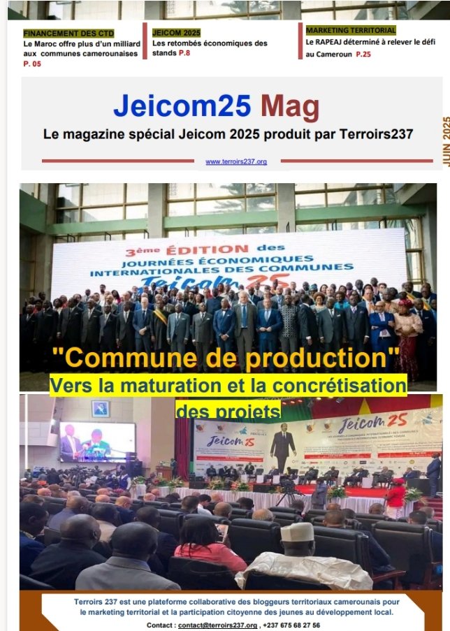 Le magazine spécial #Jeicom25 est disponible sur terroirs237.org.

🔗terroirs237.org/index.php/jeic…

#Terroirs237
#OpenGov
#CivicTech
<a href="/rapeaj/">RAPEAJ</a>